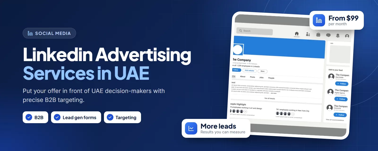 Linkedin Advertising services in UAE